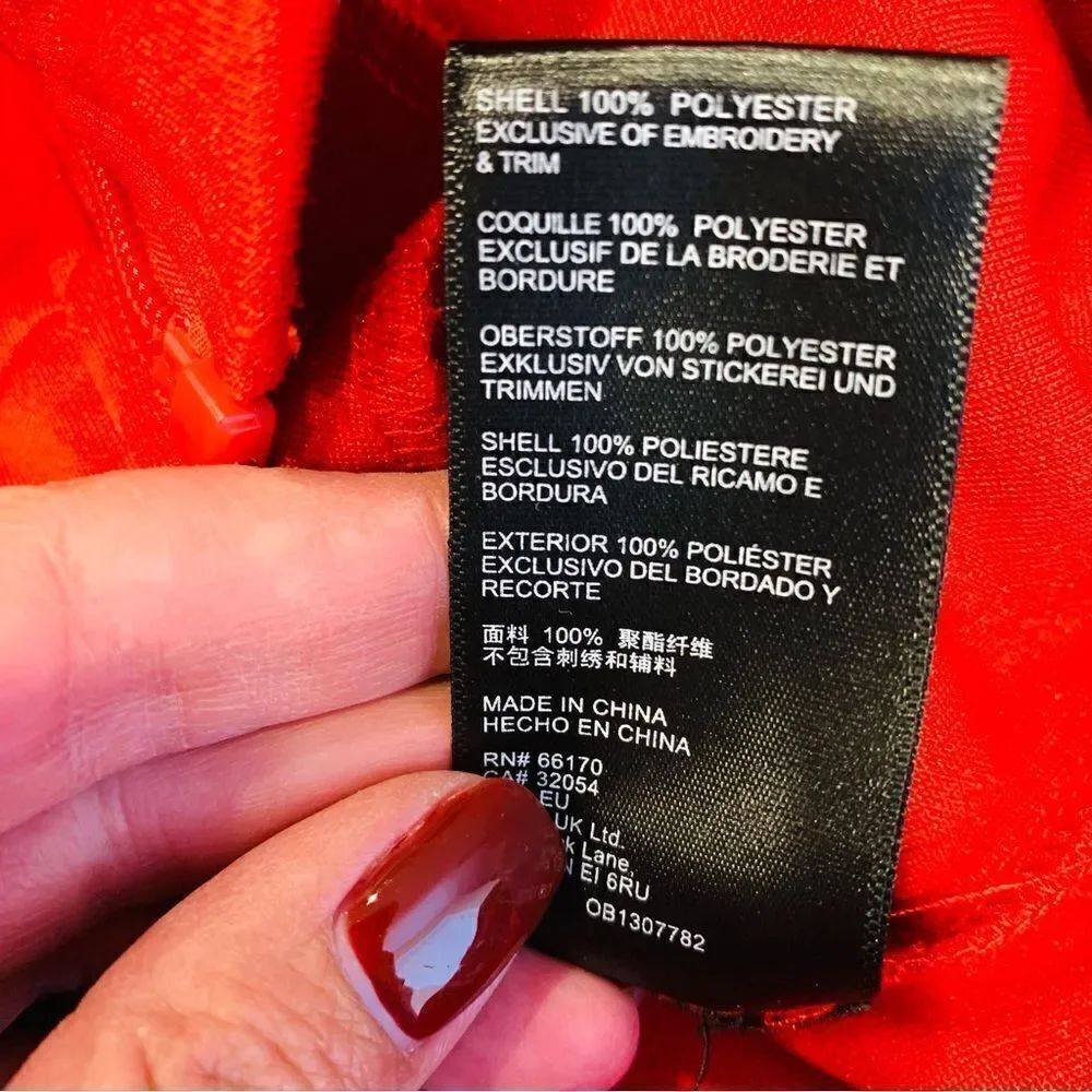Bdg Elle Zip-front Jacket In Red Size Extra Large - Picture 11 of 12